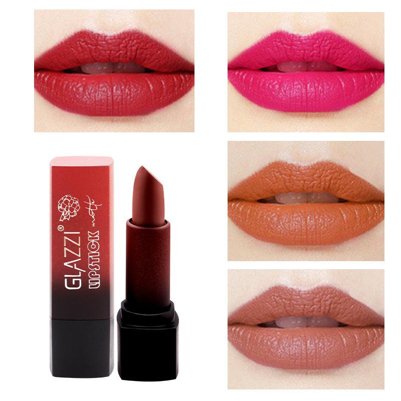 Small Square Tube Matte Matte Not Easy To Fall Off Lipstick Smooth Moisturizing Not Pull Dry Lasting Color Portable Lipstick Makeup - VitaGlow Beauty Co.