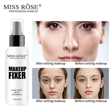 MISS ROSE Moisturizing And Nourishing Long-Lasting Makeup Fixing Lotion 100ml Frosted Bottle Clear Makeup Setting Spray - VitaGlow Beauty Co.