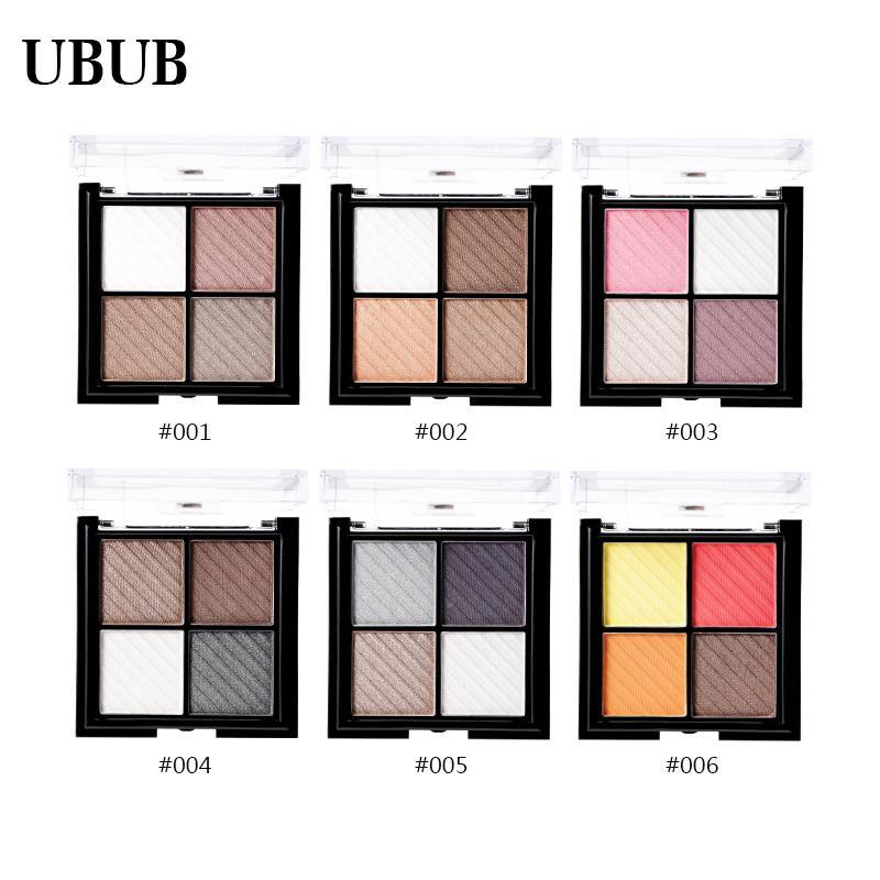 UBUB 4 Colors Eyeshadow Shimmer Natural Eyeshadow Matte Nude Metallic Earth Color Eye Shadow Beauty Makeup Palette - VitaGlow Beauty Co.