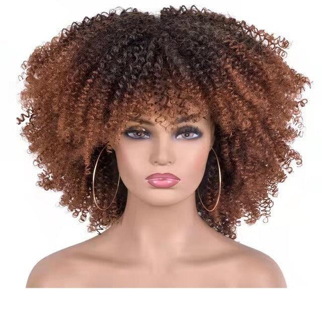 Glamorous Small Curly Hair Explosion Head Wig Set - VitaGlow Beauty Co.