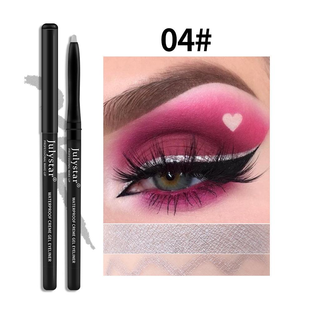 White Eyeliner Pencil Color Eyeliner Cream Not Easy To Smudge Waterproof Oil-Proof Slim Eyeliner Gel Pencil - VitaGlow Beauty Co.