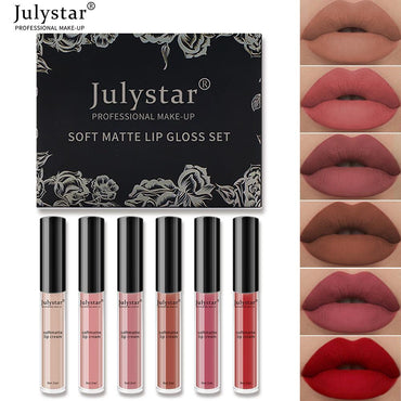 Velvet Matte Lip Glaze Suit Waterproof Non Stick Cup Color Fast Lipstick Lip Color - VitaGlow Beauty Co.