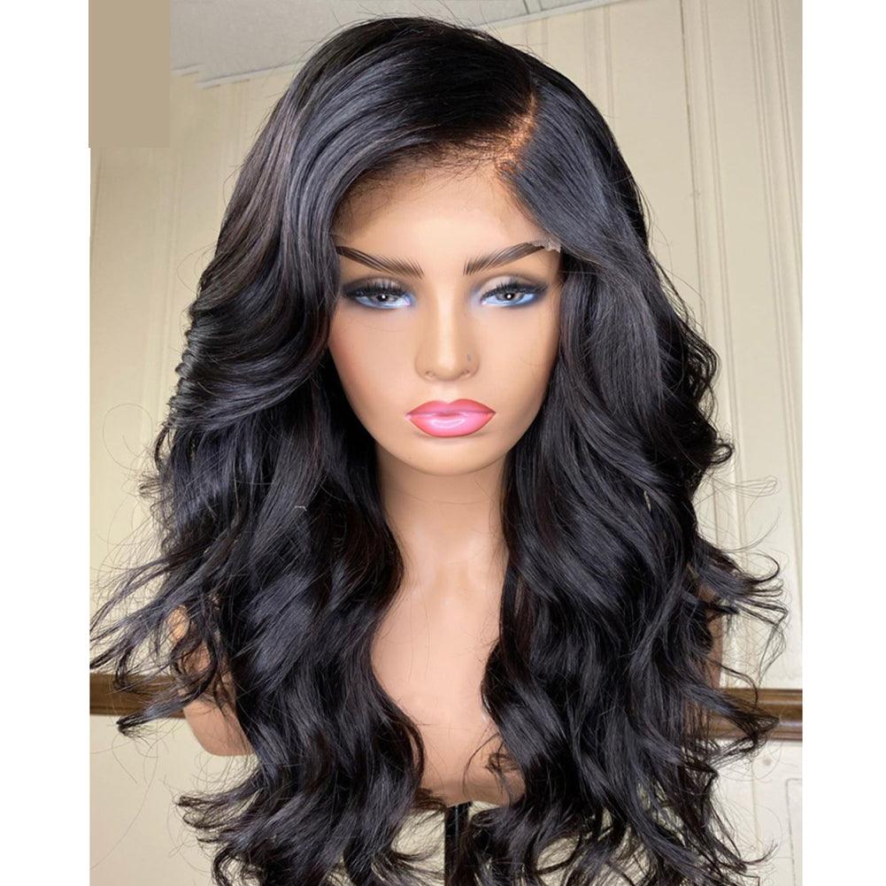 New European And American Women's Natural Front Lace Wavy Long Curly Lanting Wig Headgear - VitaGlow Beauty Co.