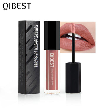 QIBEST Makeup Hexagonal Lip Gloss Matte Matte Lasting Lip Gloss Non-stick Liquid Lipstick - VitaGlow Beauty Co.