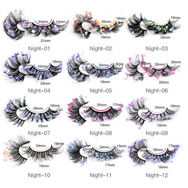 New Color Noctilucent Fried False Eyelashes Multi Layer Thick Cross Mink Like Eyelashes 8D FLUFFY - VitaGlow Beauty Co.