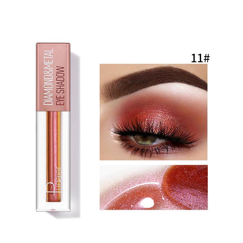 Pudaier Star Diamond Yaojin Liquid Eye Shadow Lying Silkworm Brightens Polarized Mermaid Ji Metal Eye Shadow Liquid - VitaGlow Beauty Co.