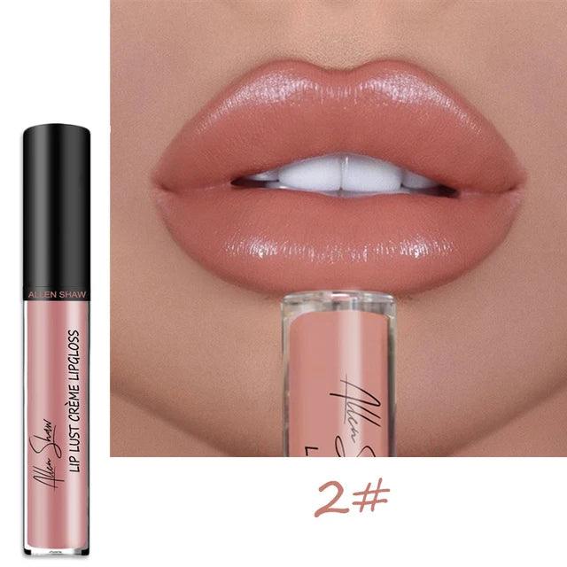 Nude Shiny Liquid Lip Glaze Matte Glitter Shimmer Moisturizing Lip Gloss Long-lasting Lipstick - VitaGlow Beauty Co.