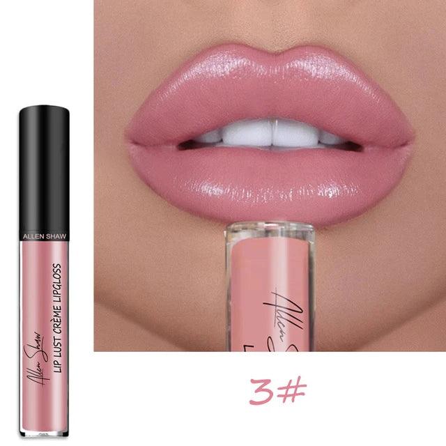 Nude Shiny Liquid Lip Glaze Matte Glitter Shimmer Moisturizing Lip Gloss Long-lasting Lipstick - VitaGlow Beauty Co.