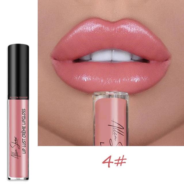 Nude Shiny Liquid Lip Glaze Matte Glitter Shimmer Moisturizing Lip Gloss Long-lasting Lipstick - VitaGlow Beauty Co.