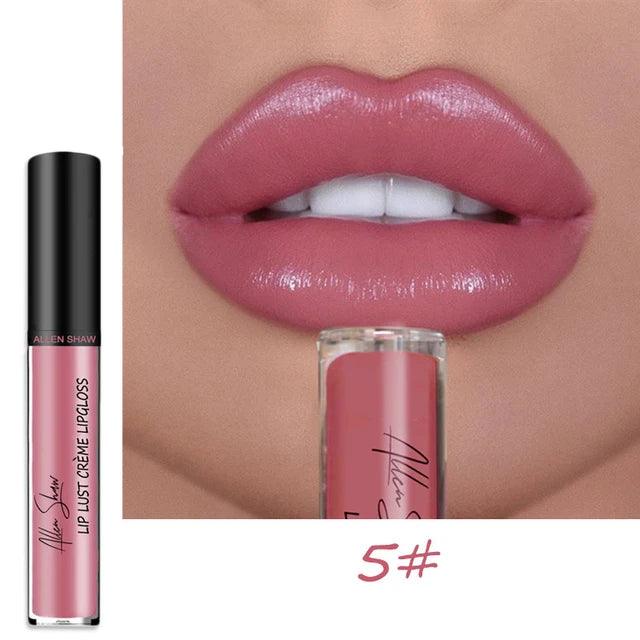 Nude Shiny Liquid Lip Glaze Matte Glitter Shimmer Moisturizing Lip Gloss Long-lasting Lipstick - VitaGlow Beauty Co.