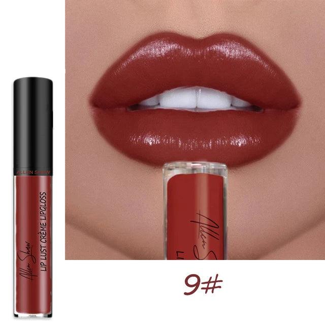 Nude Shiny Liquid Lip Glaze Matte Glitter Shimmer Moisturizing Lip Gloss Long-lasting Lipstick - VitaGlow Beauty Co.