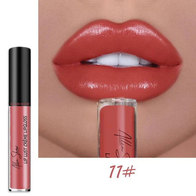 Nude Shiny Liquid Lip Glaze Matte Glitter Shimmer Moisturizing Lip Gloss Long-lasting Lipstick - VitaGlow Beauty Co.