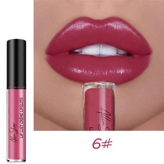 Nude Shiny Liquid Lip Glaze Matte Glitter Shimmer Moisturizing Lip Gloss Long-lasting Lipstick - VitaGlow Beauty Co.