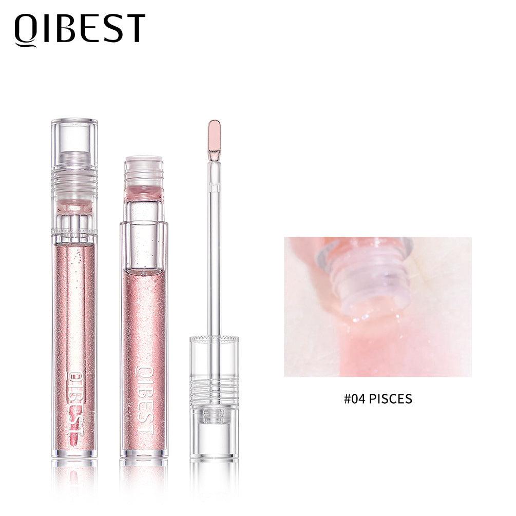 QIBEST Water Light Lip Gloss Mirror Glass Lip Glaze Moisturizing Moisturizing Water Light Lip Gloss Not Easy To Fade Transparent Lip Gloss - VitaGlow Beauty Co.