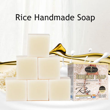 Rice Handmade Soap Body Skin Brightening Moisturizing 100g Handmade Soap Melaninsoap - VitaGlow Beauty Co.