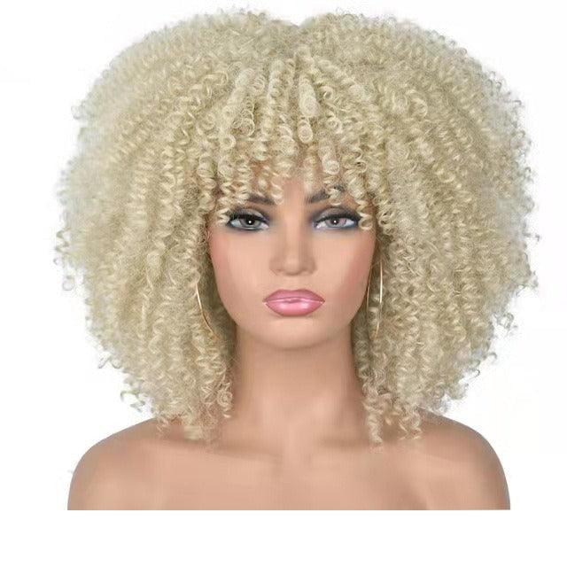 Glamorous Small Curly Hair Explosion Head Wig Set - VitaGlow Beauty Co.