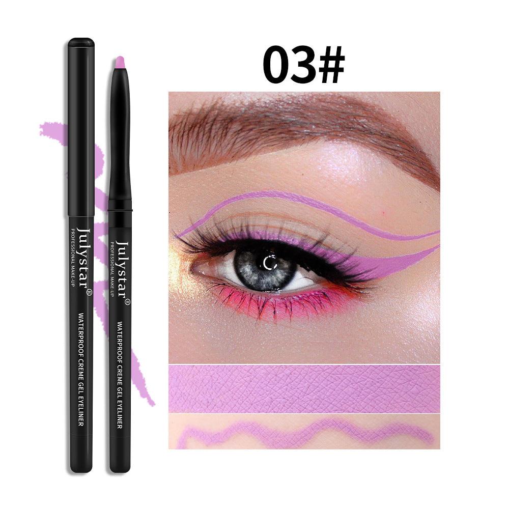 White Eyeliner Pencil Color Eyeliner Cream Not Easy To Smudge Waterproof Oil-Proof Slim Eyeliner Gel Pencil - VitaGlow Beauty Co.