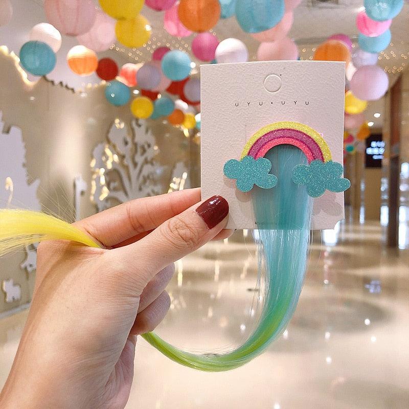 Sweet Colorful Hairpin Lovely Children Girls Hairclip Kids Cute Barrette Cartoon Extension Braider Rainbow Hair Accessories - VitaGlow Beauty Co.