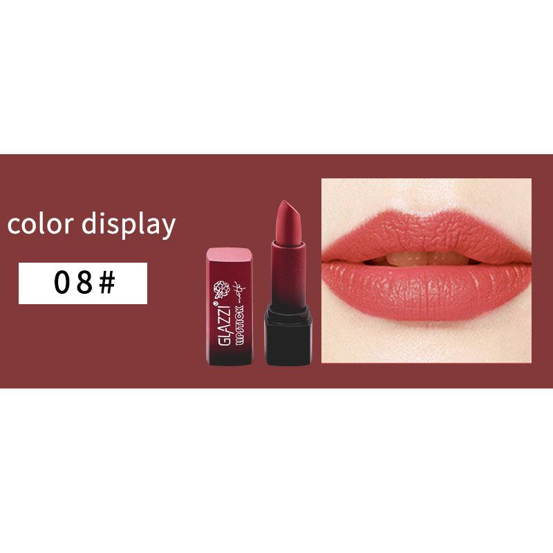 Small Square Tube Matte Matte Not Easy To Fall Off Lipstick Smooth Moisturizing Not Pull Dry Lasting Color Portable Lipstick Makeup - VitaGlow Beauty Co.