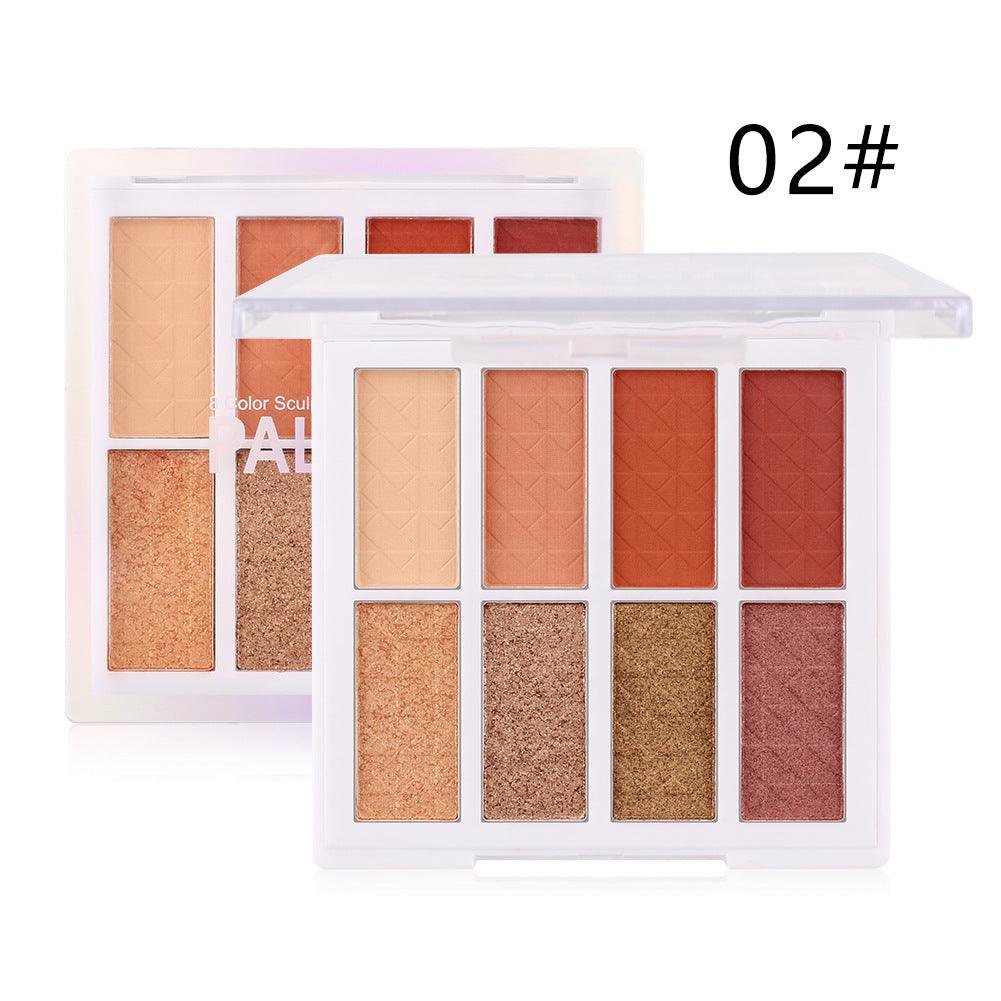 Romantic Beauty Matte Small Plate Portable Eyeshadow Makeup INS8 Color Eyeshadow Palette - VitaGlow Beauty Co.