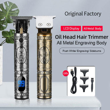 Oil Head Hair Clippers Hair Clippers Electric Hair Clippers Shave t9 Engraving Electric Hair Clippers - VitaGlow Beauty Co.