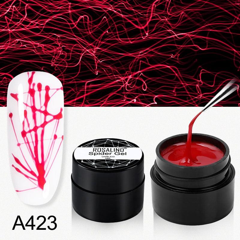 ROSALIND Gel Spider Line For Nails Art Gel Polish UV Colors Painting Gel Nail Polish Spider Gel Lacquer Web Stickers Gel Polish - VitaGlow Beauty Co.