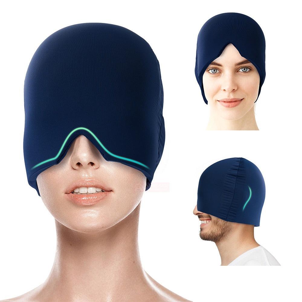 Migraine Cold Hot Compress Headgear Headache Hat Retractable Ice Gel Headache Relief Cap - VitaGlow Beauty Co.