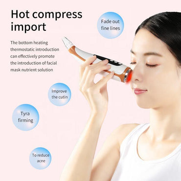 New Electric Suction Blackheads Pore Cleaning Surface Instrument Hot Compress Guide Out Acne Blackheads Beauty Instrument - VitaGlow Beauty Co.