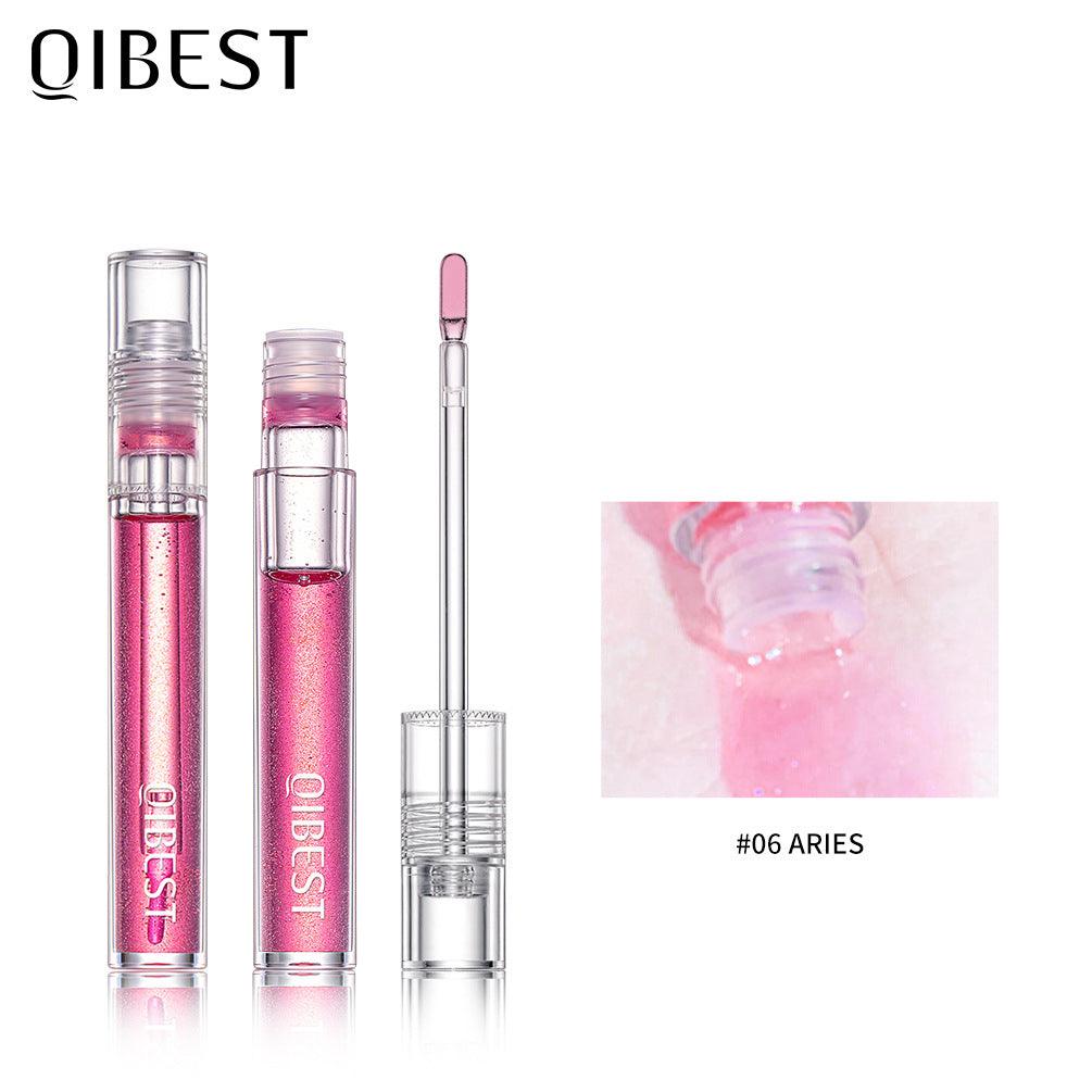 QIBEST Water Light Lip Gloss Mirror Glass Lip Glaze Moisturizing Moisturizing Water Light Lip Gloss Not Easy To Fade Transparent Lip Gloss - VitaGlow Beauty Co.