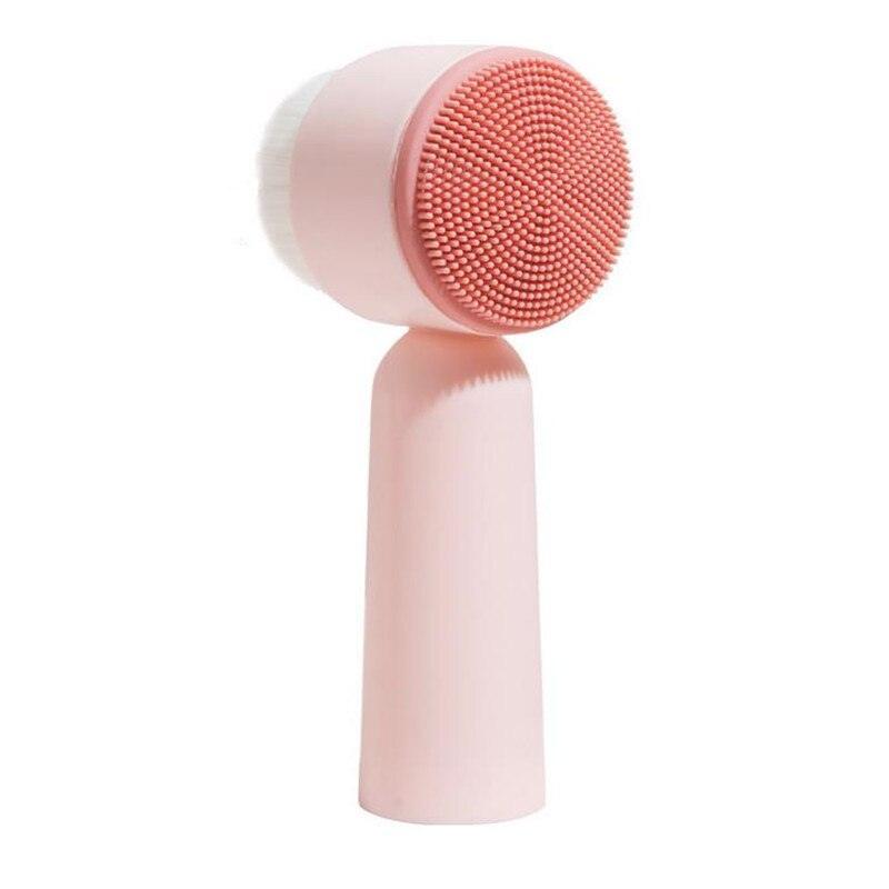 Portable Double Side Silicone Facial Cleanser Brush Soft Hair Face Massage Washing Brush Blackhead Remover Skin Care Tool 20#42 - VitaGlow Beauty Co.