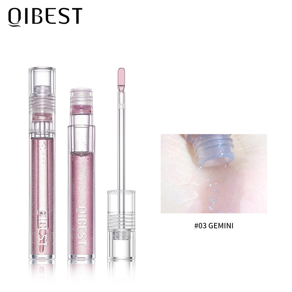 QIBEST Water Light Lip Gloss Mirror Glass Lip Glaze Moisturizing Moisturizing Water Light Lip Gloss Not Easy To Fade Transparent Lip Gloss - VitaGlow Beauty Co.