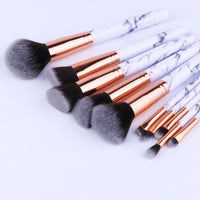 10Pcs/Set Makeup Brushes with Marbling Handles - VitaGlow Beauty Co.