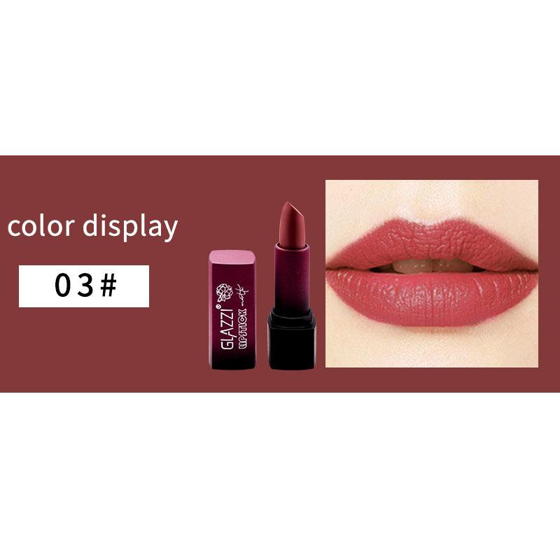 Small Square Tube Matte Matte Not Easy To Fall Off Lipstick Smooth Moisturizing Not Pull Dry Lasting Color Portable Lipstick Makeup - VitaGlow Beauty Co.