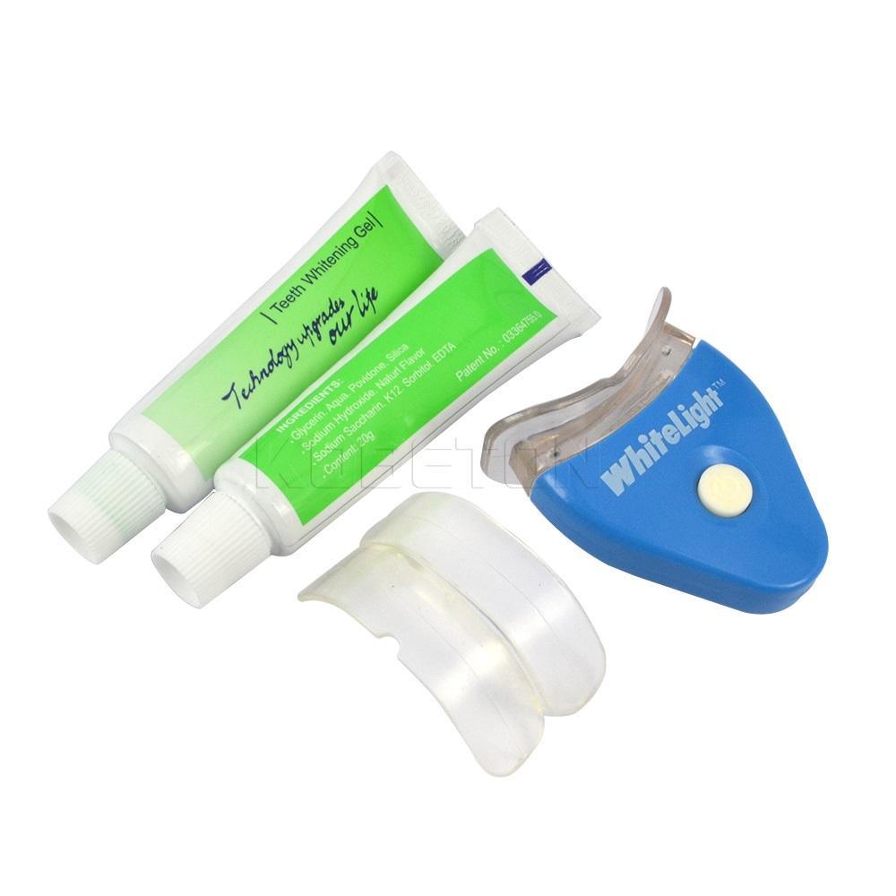 QIC Electric Dental Teeth Whiting Kit Including Battery Original White LED Light Tooth Whiten Toothpaste Gel Whitener Oral Care - VitaGlow Beauty Co.