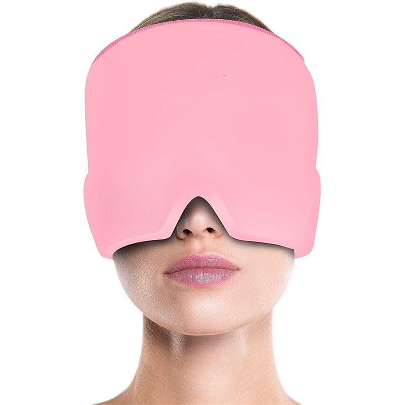 Migraine Relief Hat Ice Pack Headache Relief Gel Eye Mask Cold Therapy Migraine Face Mask Elastic Bag - VitaGlow Beauty Co.