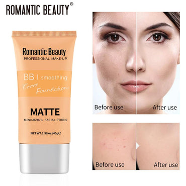 Romantic Beauty Waterproof Non-Standing Portable Foundation Oil Control Long Lasting Concealer Foundation - VitaGlow Beauty Co.