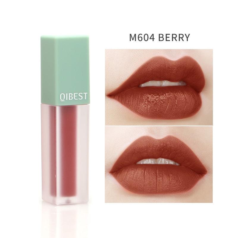 QIBEST Matte Velvet Matte Lip Gloss Lip Gloss Matte Creamy Lasting Liquid Lipstick - VitaGlow Beauty Co.