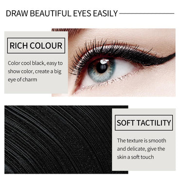 Waterproof Eyeliner Quick Drying Matt Eyeliner Single Head Black Solid Rich Eyeliner Ointment - VitaGlow Beauty Co.