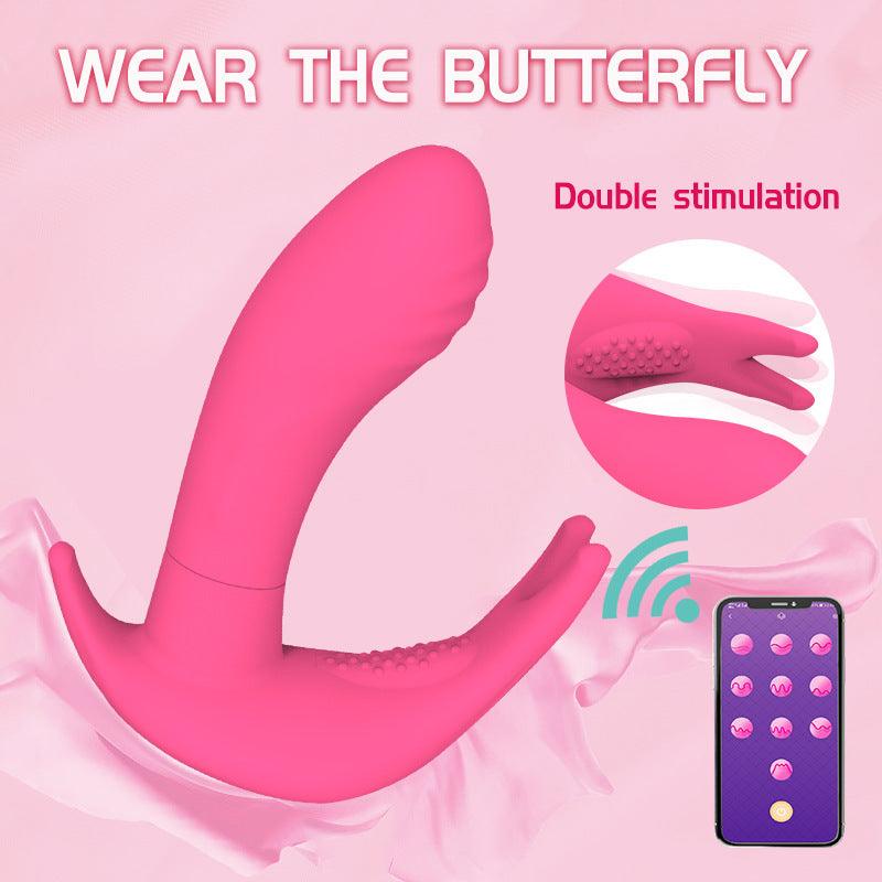 The APP Newly Equipped With Butterfly Sex Appeal Female Vibrating Massage Appliance Adult Couple's Warming Sex Appliance - VitaGlow Beauty Co.