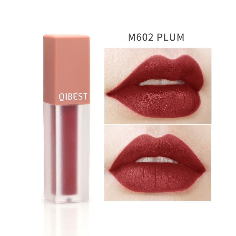 QIBEST Matte Velvet Matte Lip Gloss Lip Gloss Matte Creamy Lasting Liquid Lipstick - VitaGlow Beauty Co.