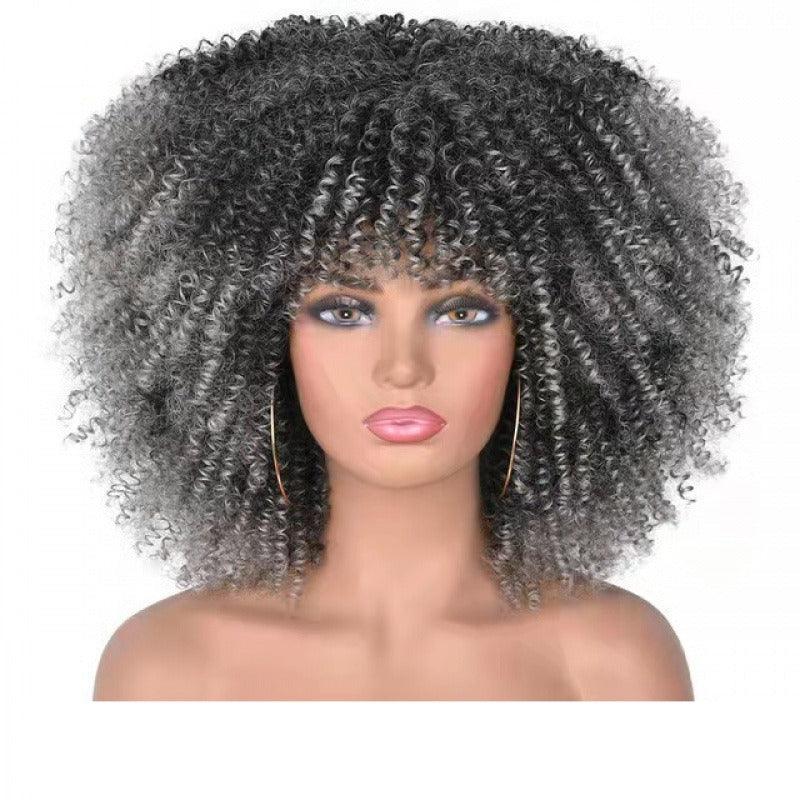 Glamorous Small Curly Hair Explosion Head Wig Set - VitaGlow Beauty Co.