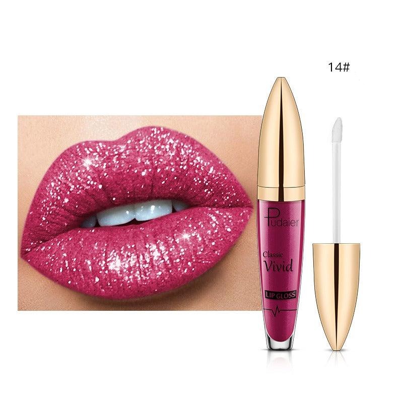 Pudaier matte pearl gloss lip gloss does not stick to cup lip glaze, develops color, liquid lipstick, and lip gloss - VitaGlow Beauty Co.