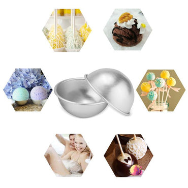 6pcs/pack Metal Aluminum Bath Bomb Mold Set - VitaGlow Beauty Co.