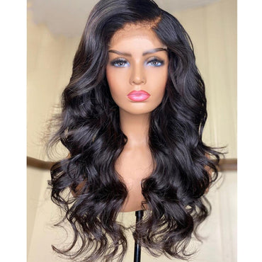 New European And American Women's Natural Front Lace Wavy Long Curly Lanting Wig Headgear - VitaGlow Beauty Co.