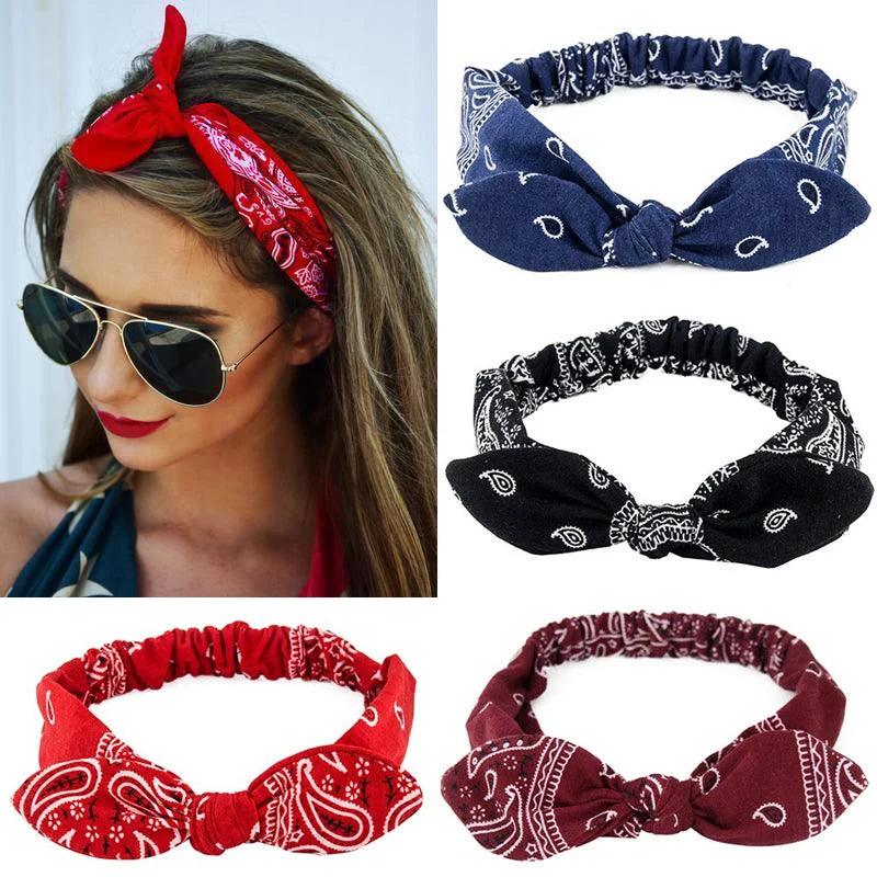 New Women Suede Soft Solid Print Headbands Vintage Cross Knot Elastic Hairbands Bandanas Girls Hair Bands Hair Accessories - VitaGlow Beauty Co.